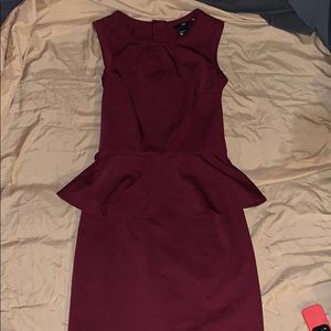 Burgundy dress
